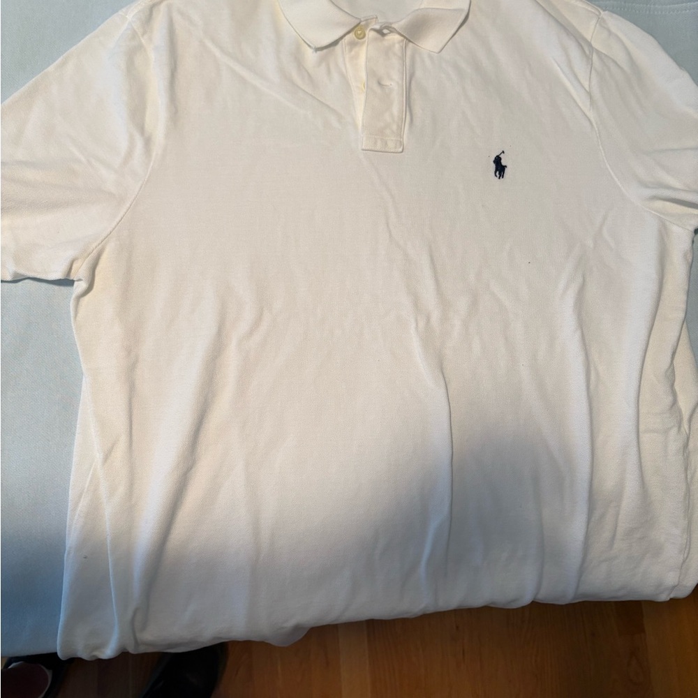 Ralph Lauren White Polo Shirt Classic Cotton Style